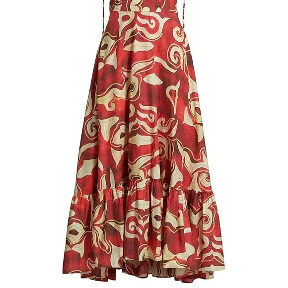 Maria CherAlavarado Vivian Cotton Abstract Maxi Dress